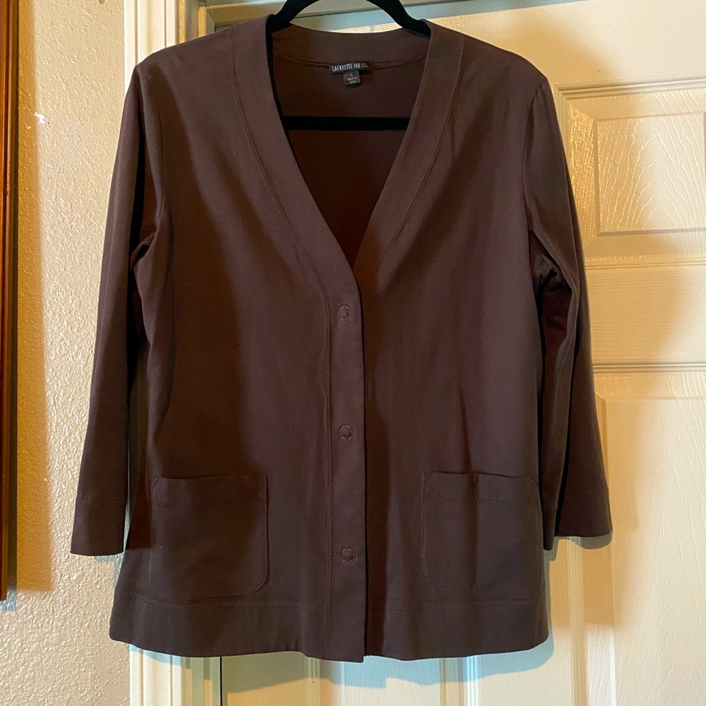 Lafayette 148 Brown Cardigan with buttons